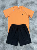Orange Runner Shorts+Shirt set