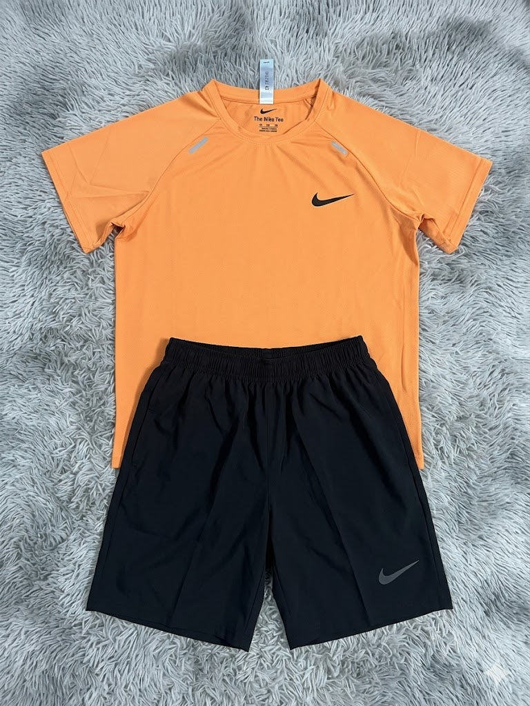 Orange Runner Shorts+Shirt set