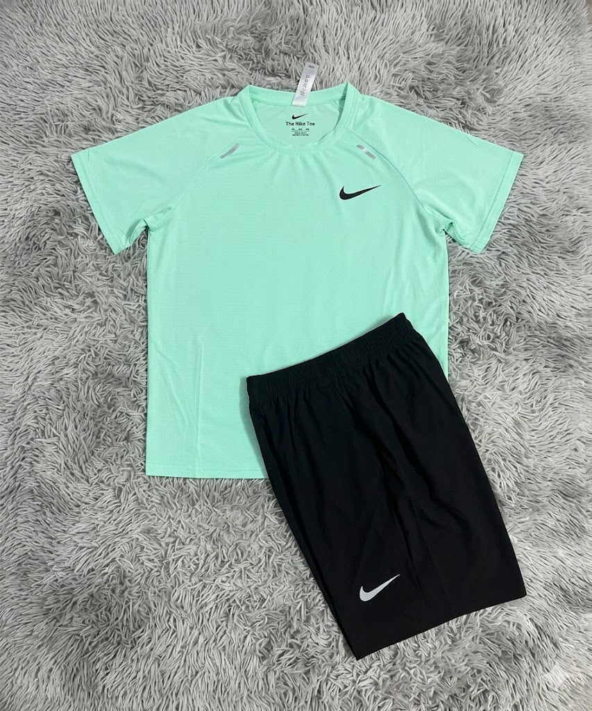Mint Green Runner Shorts+Shirt set
