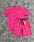 Salmon Pink Miler Shorts+Shirt set