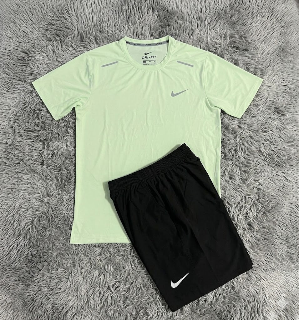 Baby Mint Runner Shorts+Shirt set