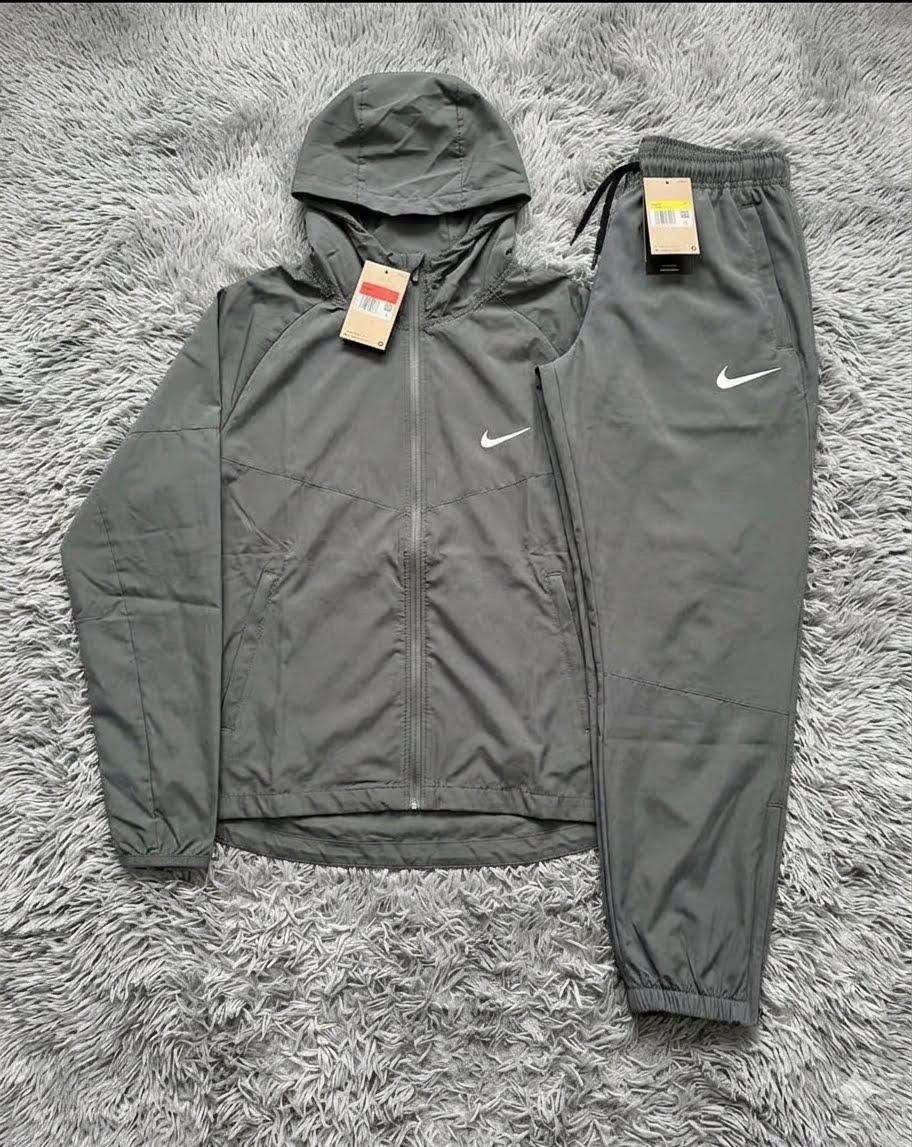 Smokey Grey QuickDry Windbreaker + Jogger Set