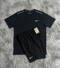 Black Miler Shorts+Shirt set