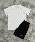 White Runner Shorts+Shirt set