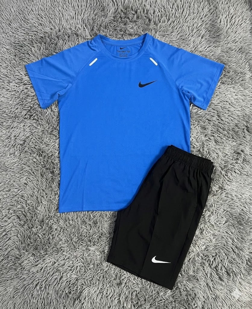 Dark Blue Runner Shorts+Shirt set