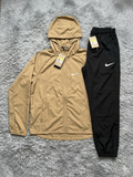 Khaki/Desert Sand QuickDry Windbreaker + Jogger Set