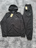 Black QuickDry Windbreaker + Jogger Set