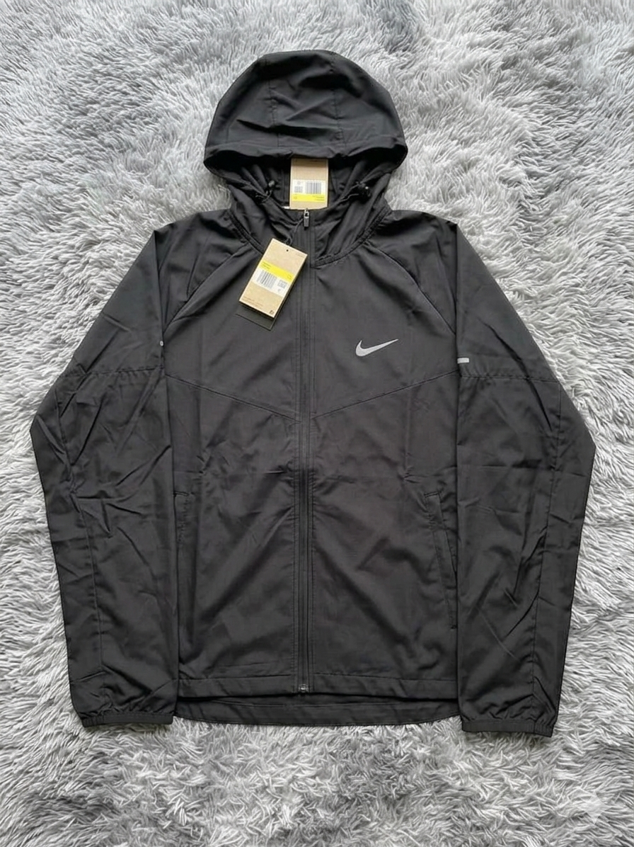 Black QuickDry Windbreaker + Jogger Set