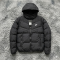 Black Padded Puffer Jacket Storm Weather