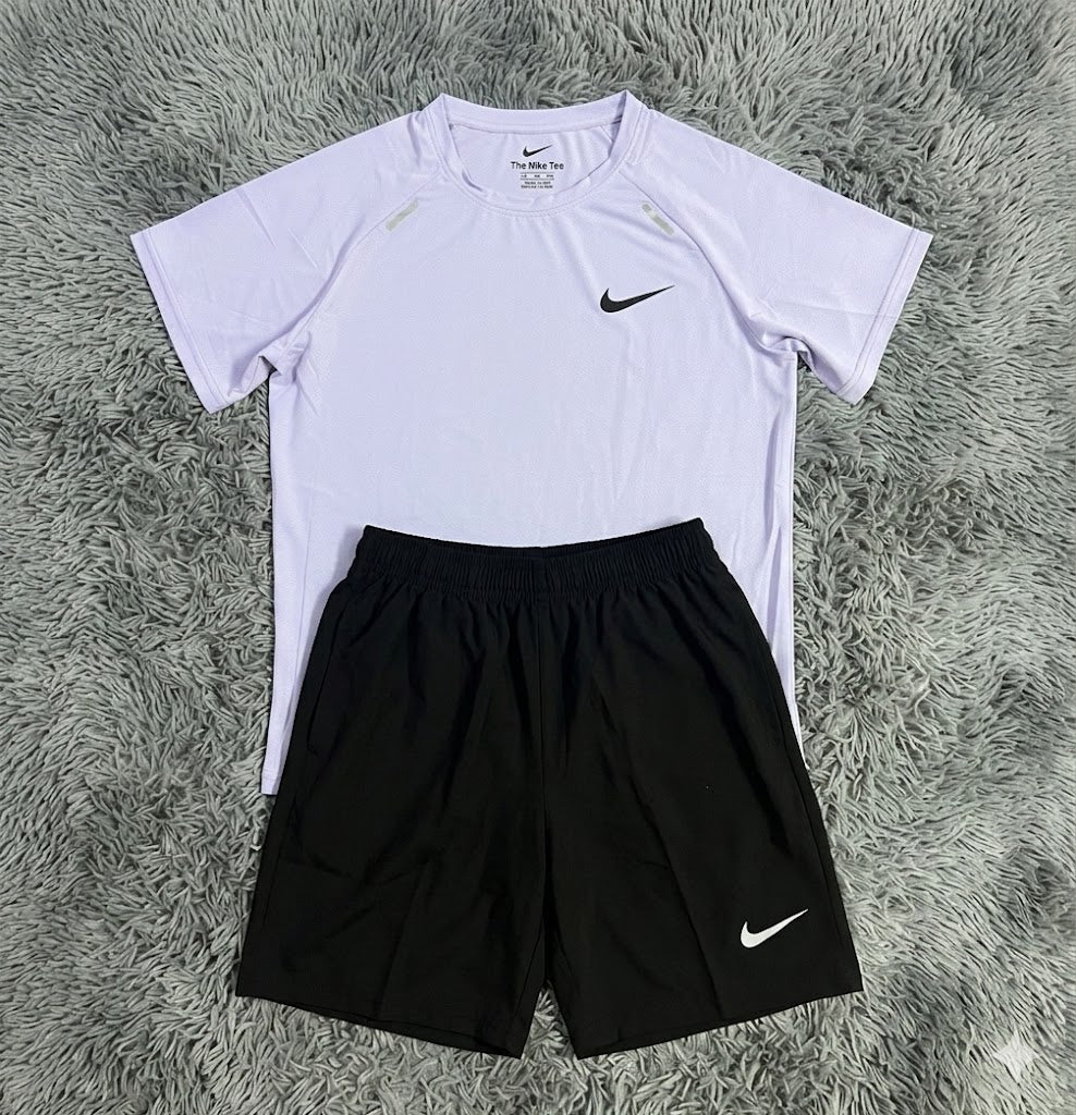 Purple Runner Shorts+Shirt set